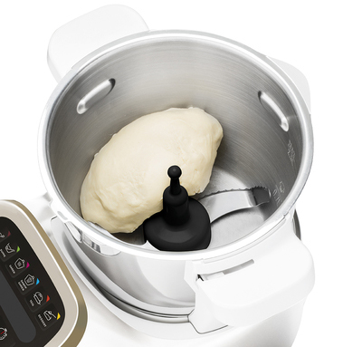 KRUPS HP5031 Prep&Cook Küchenmaschine mit Kochfunktion Weiß/Grau/Edelstahl (Rührschüsselkapazität: 4,5 l, 1550 Watt)