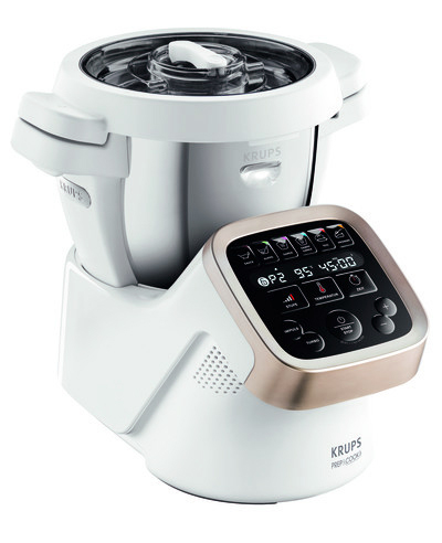 KRUPS HP5031 Prep&Cook Küchenmaschine mit Kochfunktion Weiß/Grau/Edelstahl (Rührschüsselkapazität: 4,5 l, 1550 Watt)