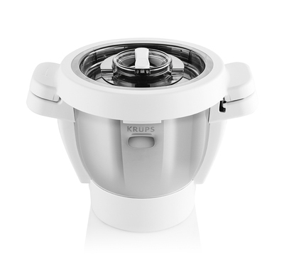 KRUPS HP5031 Prep&Cook Küchenmaschine mit Kochfunktion Weiß/Grau/Edelstahl (Rührschüsselkapazität: 4,5 l, 1550 Watt)