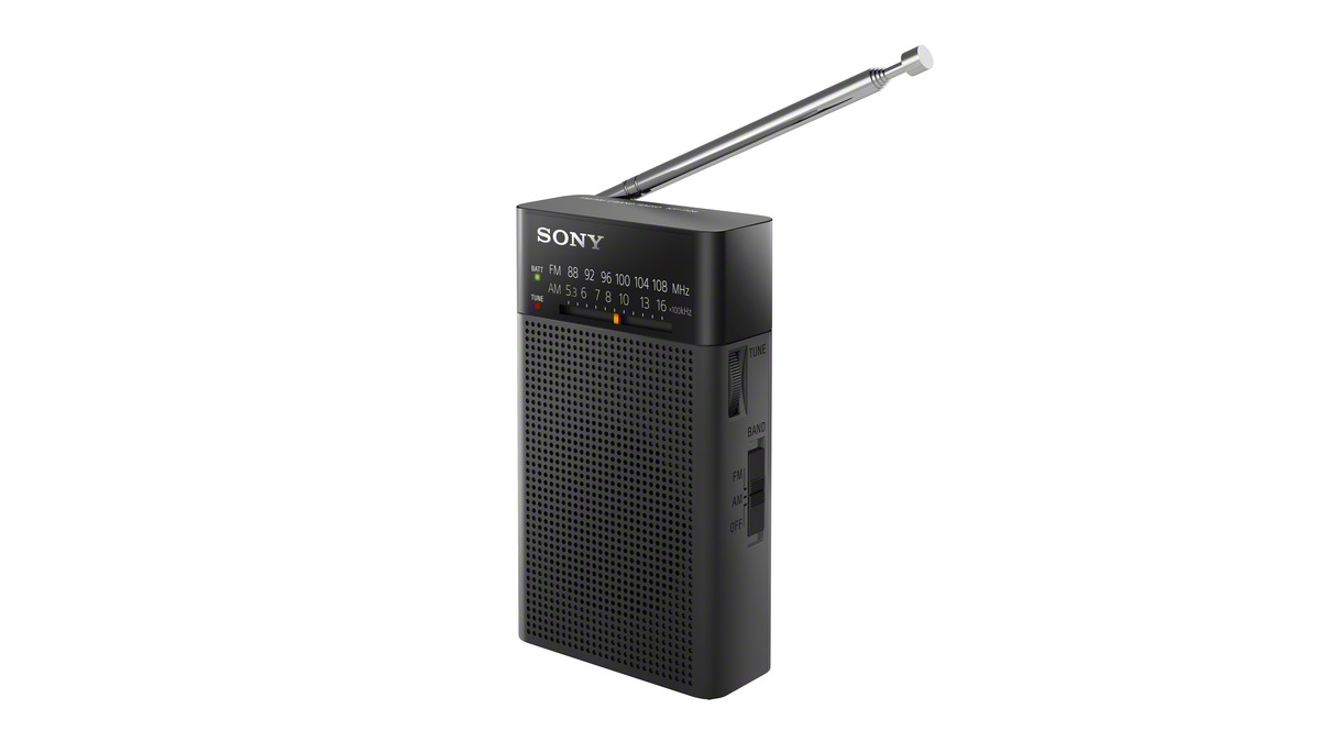 SONY ICF-P26 Tragbares Radio, Analog, FM, Schwarz MW