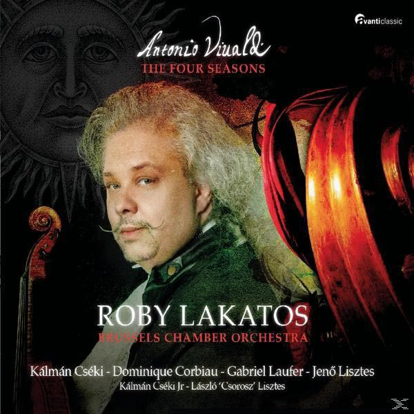 Album borító: Férfi portréja bajusszal, szöveg: Antonio Vivaldi, Roby Lakatos.