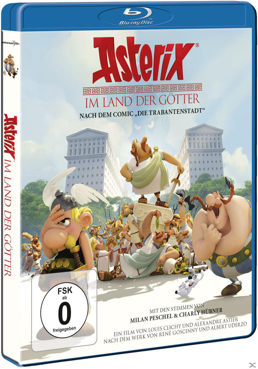 Asterix DVD-Box-Set. Zeichentrickfiguren und Gebäude sind auf dem Box-Art abgebildet. Text auf Deutsch.
