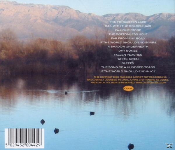 CD-Rückseite mit Seeblick, Songtiteln und Barcode unten.