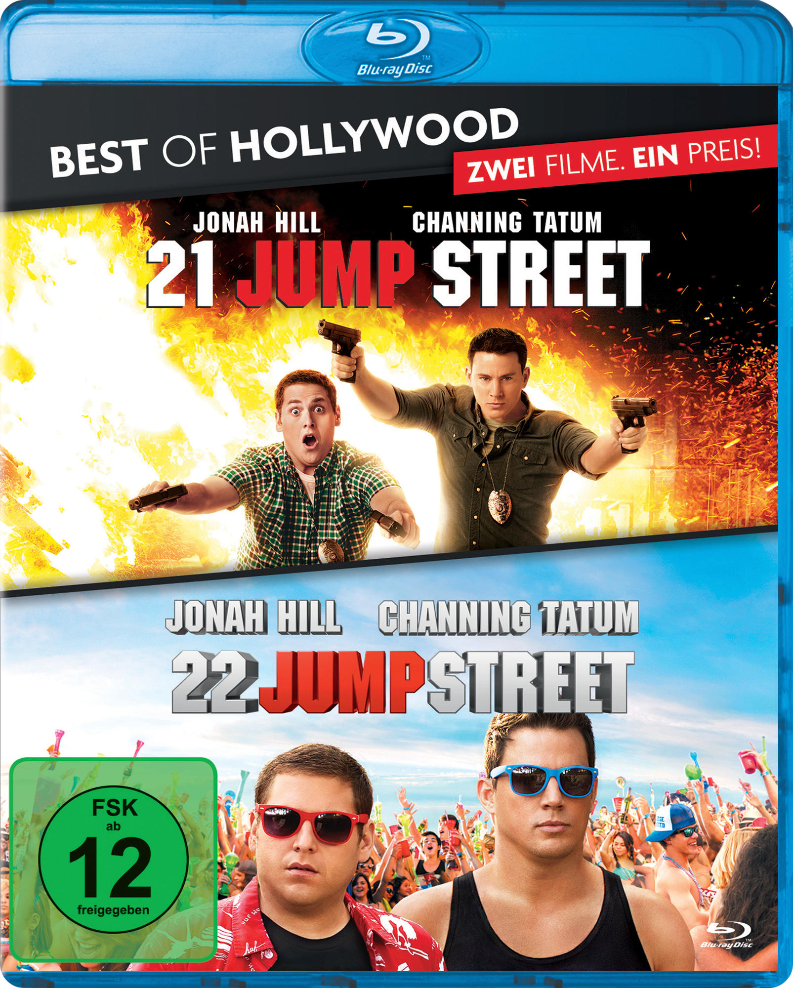 Blu-ray-Cover mit zwei Filmen und zwei Schauspielern.
