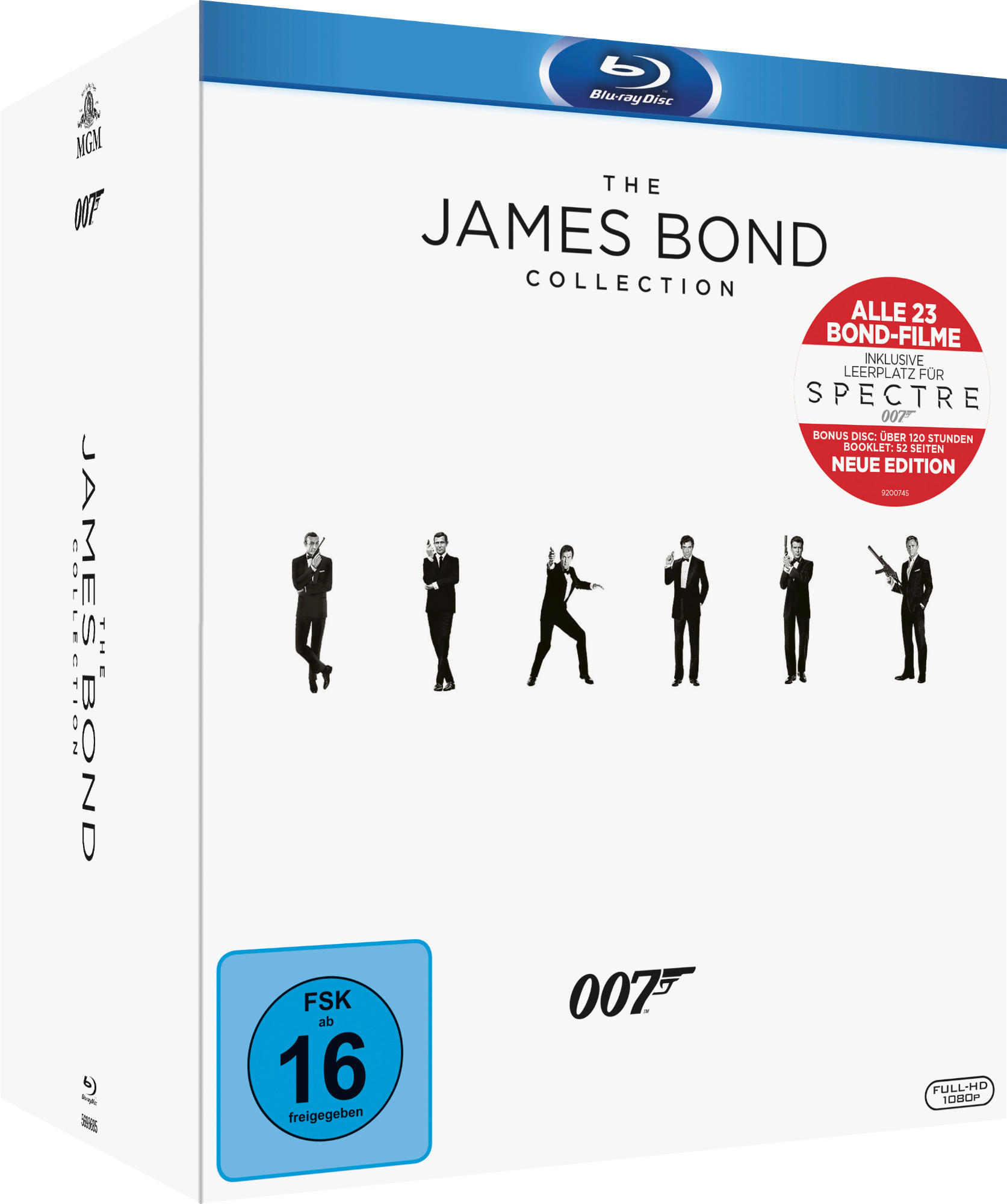 The James Bond Collection (+ Leerplatz für Spectre + Bonus Disc + Booklet, 24 Discs) Blu-ray