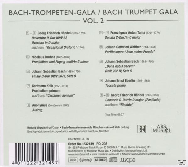 Bach-trompetenensemble München & Mehl - Bach-Trompeten-Gala Vol.2  - (CD)