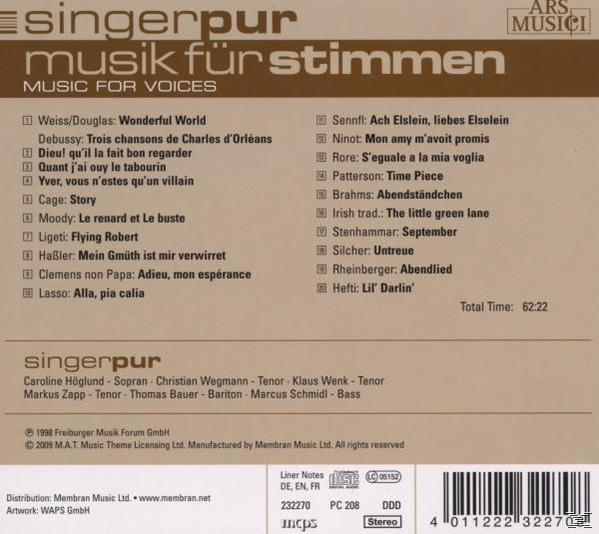 Singer Pur - Musik Für Stimmen  - (CD)