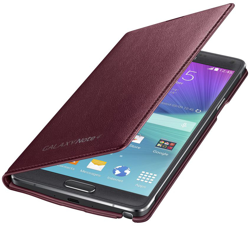 SAMSUNG LED Flip Wallet EF-NN910 Samsung, Rot rot, 4, Note für Note Galaxy 4 Galaxy