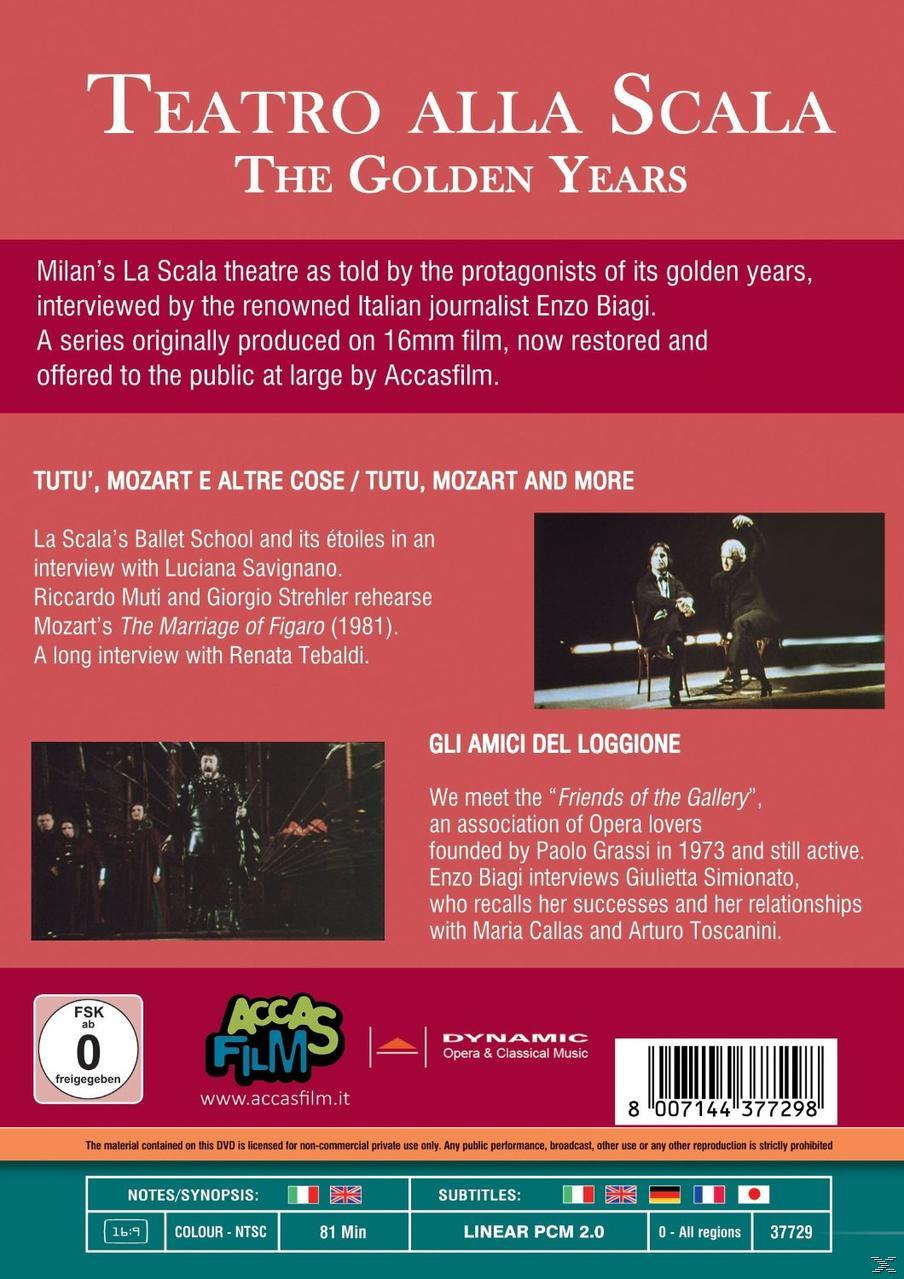 DVD-Cover. Text über ein Theater. Ein Bild eines Theaters mit Männern im Vordergrund.
