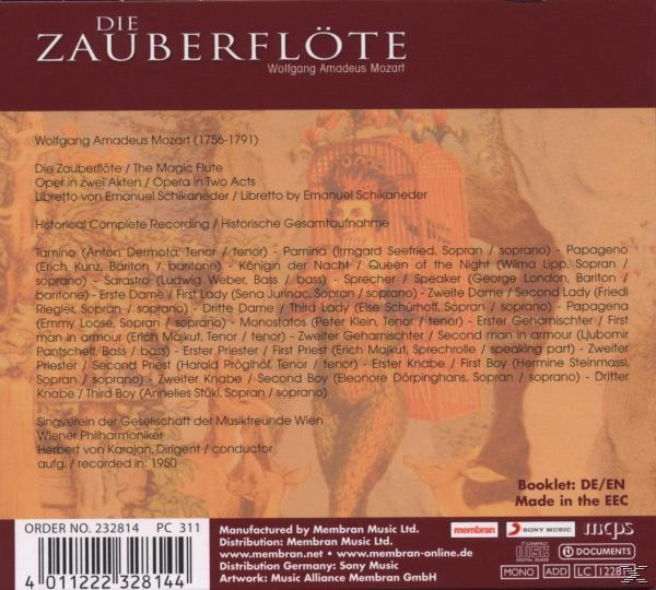 Herbert von Karajan - Mozart-Die Zauberflöte  - (CD)