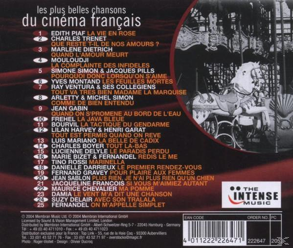 Du Belles Cinema - Plus VARIOUS (CD) Francais Les Chansons - (Vario