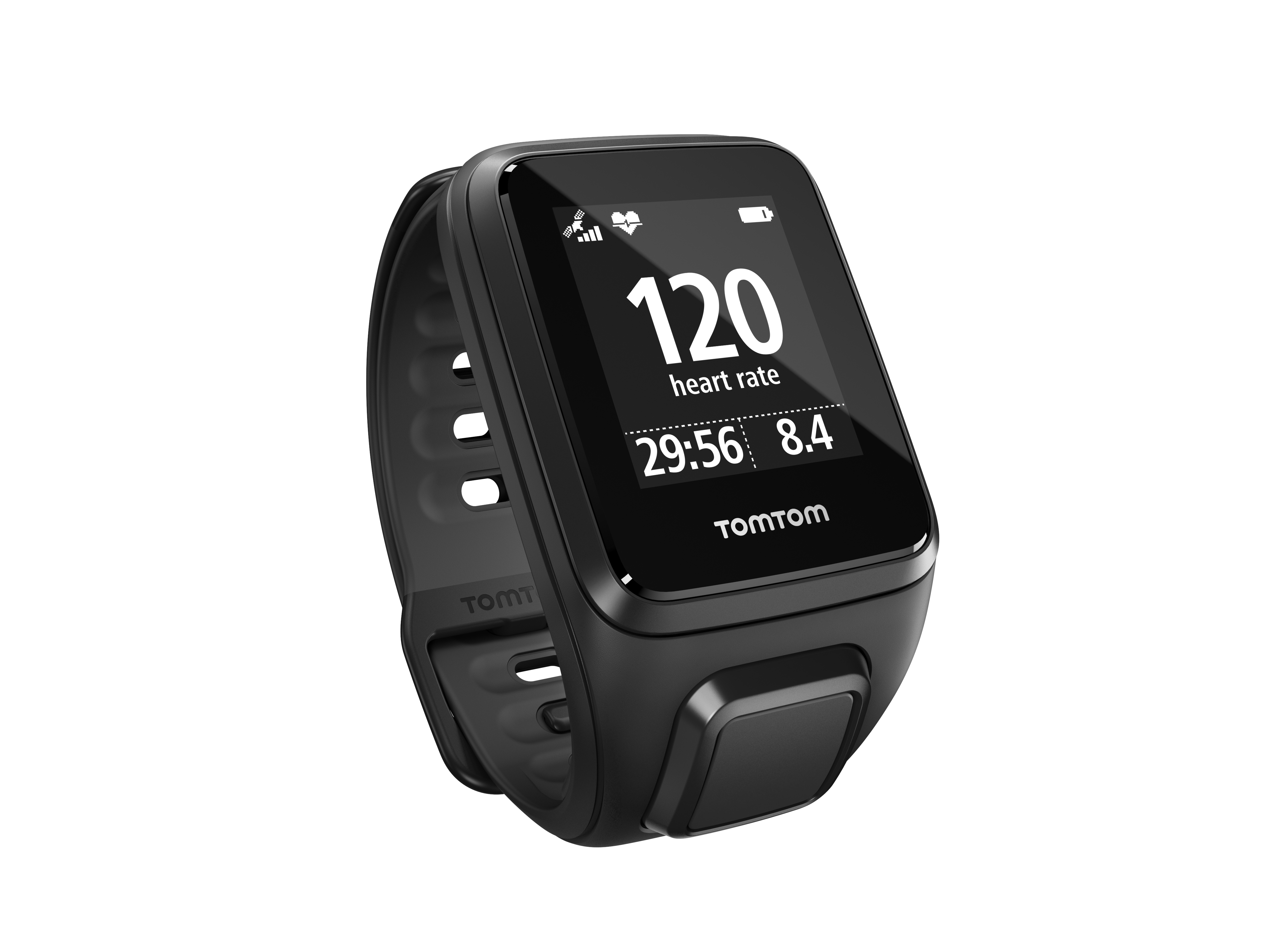 TOMTOM Spark Cardio inkl. Music Small, Fitness Tracker, S (121-175 mm), Schwarz