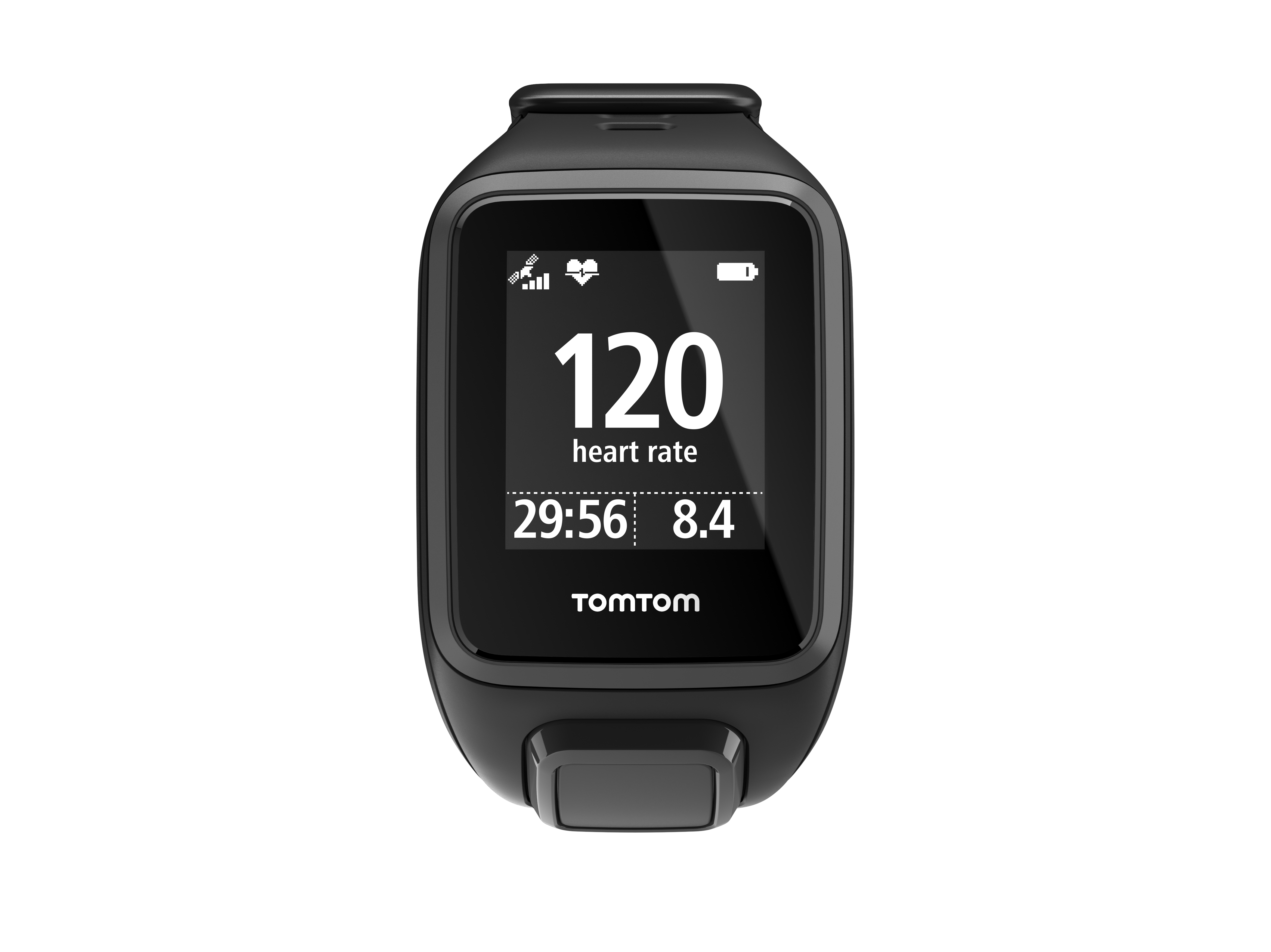 TOMTOM Spark Cardio inkl. Music Small, Fitness Tracker, S (121-175 mm), Schwarz