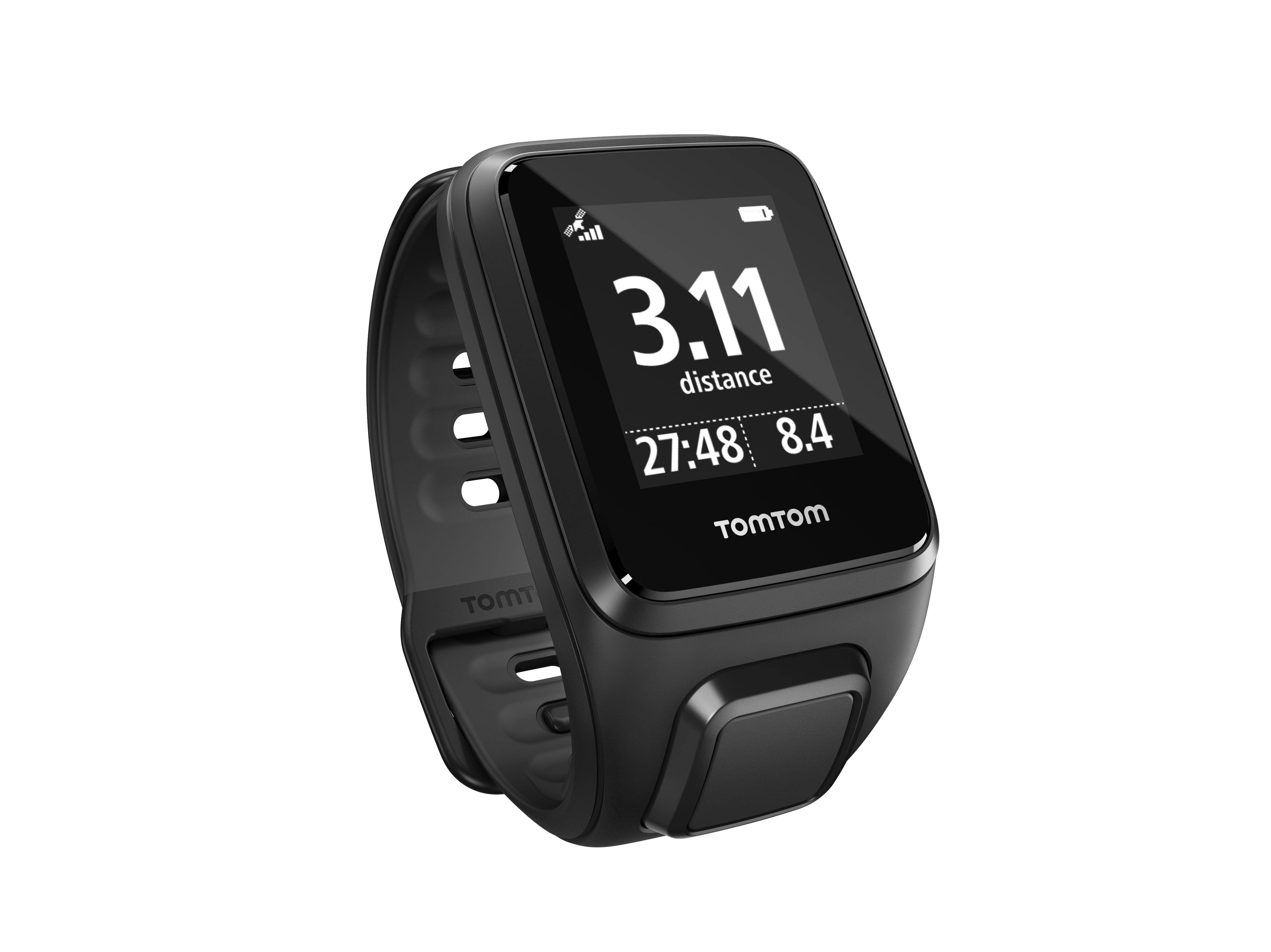 TOMTOM Spark Music Small inkl. Bluetooth-Ohrhörer, Fitness Tracker, S (121-175 mm), Schwarz
