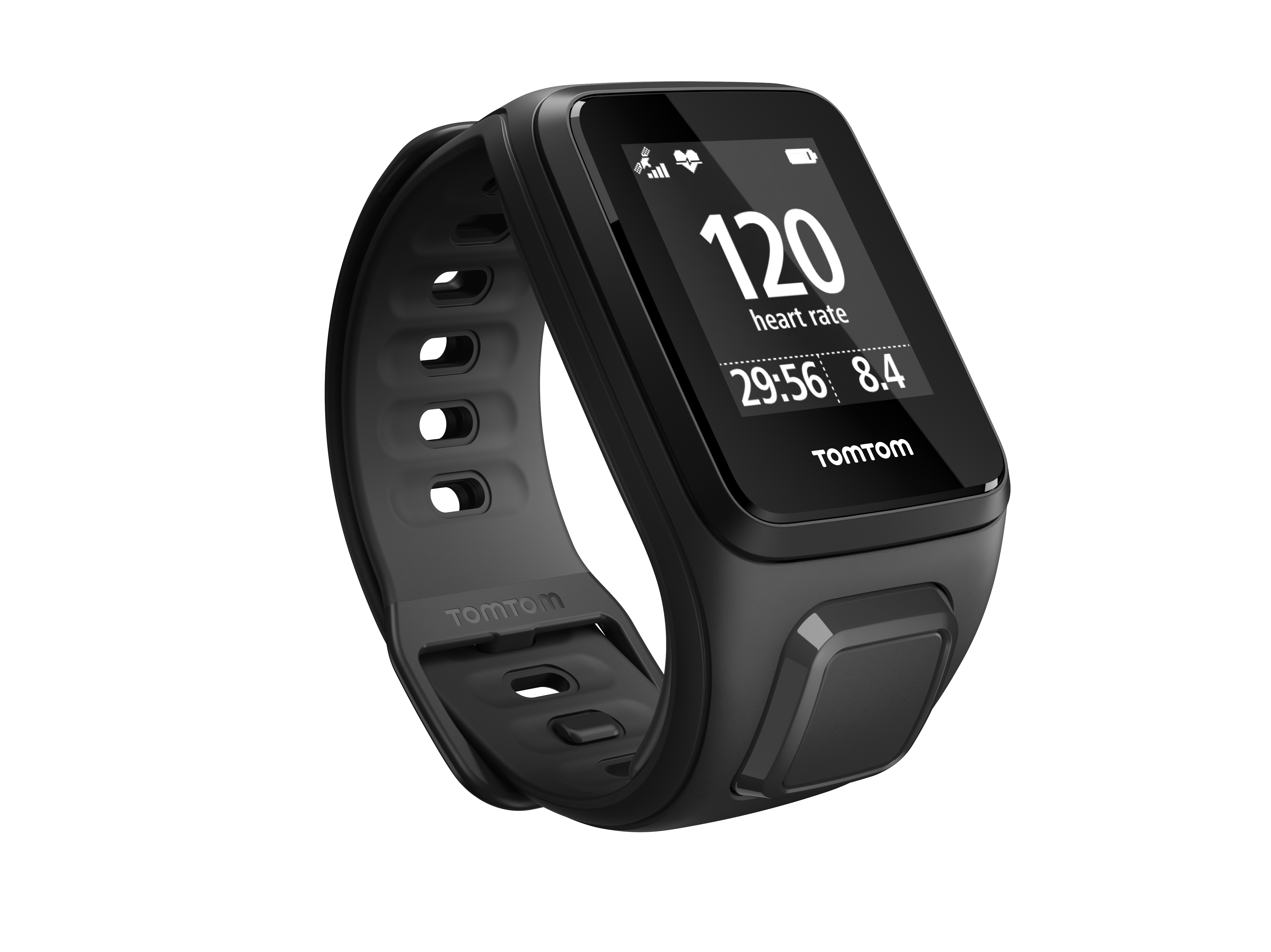 TOMTOM Spark Cardio inkl. Music Small, Fitness Tracker, S (121-175 mm), Schwarz