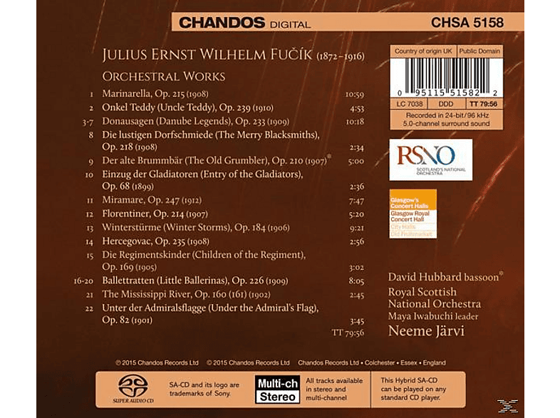 Thumbnail - Neeme Jarvi, Royal Scottish National Orchestra - A Festival Of Fucik-Orchesterwerke (SACD Hybrid)