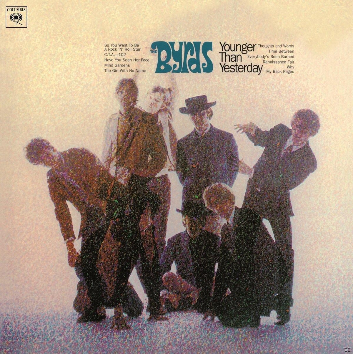 A The Byrds - Younger Than Yesterday album borítója, a zenekar tagjaival egy kollázsban.