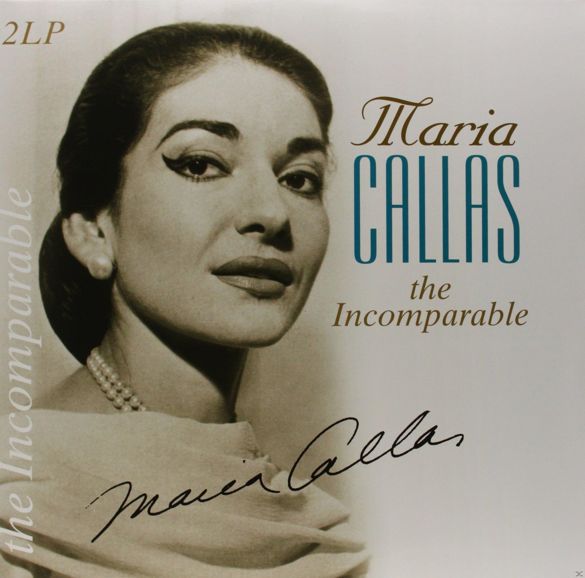 Album borító. Maria Callas portréja. Szöveg: Maria Callas, The Incomparable.