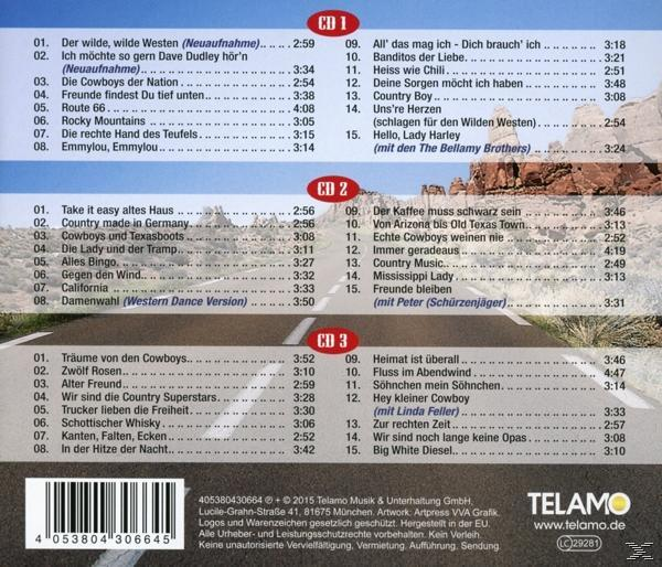 Rückseite des Albums: CD-Titellisten auf Deutsch, verschiedene Künstler, mit einem Wüstenlandschaftsfoto.