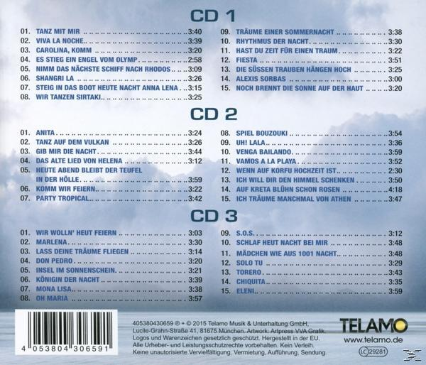 Rückseite einer CD mit Titellisten und Text.