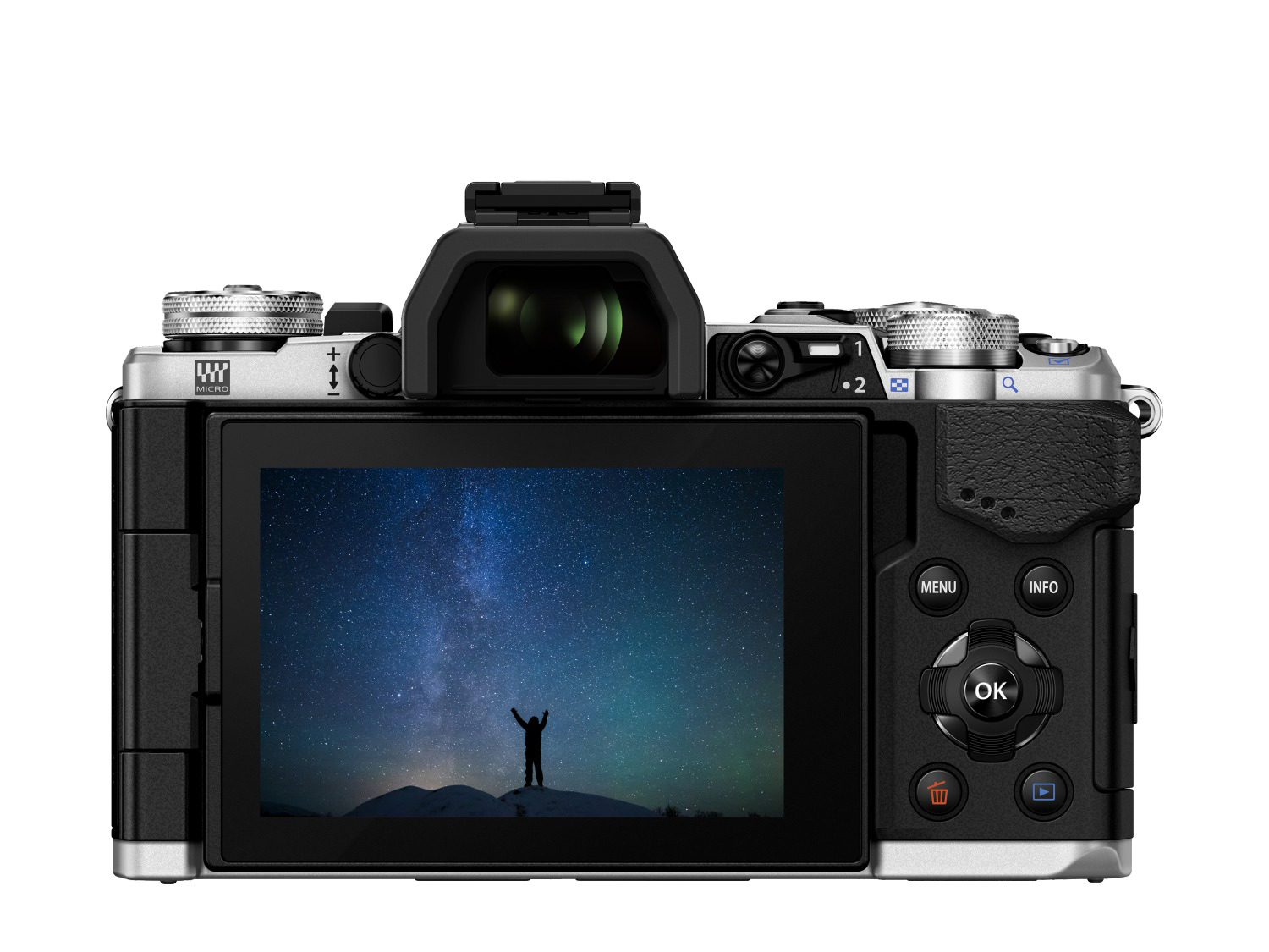 OLYMPUS OM-D E-M5 Mark II Systemkamera mit Objektiv 12-40 mm, 7,6 cm Display Touchscreen, WLAN