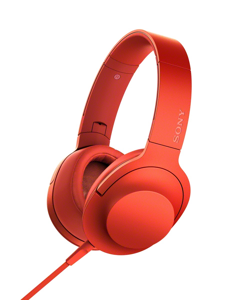 SONY MDR-100AAP, On-ear Kopfhörer Rot