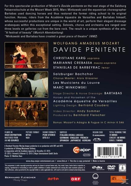 Barbeyrac, Davide (DVD) Karg, - Christiane Louvre, Crebassa, Du Salzburger Musiciens Penitente Bachchor Marianne De Stanislas -