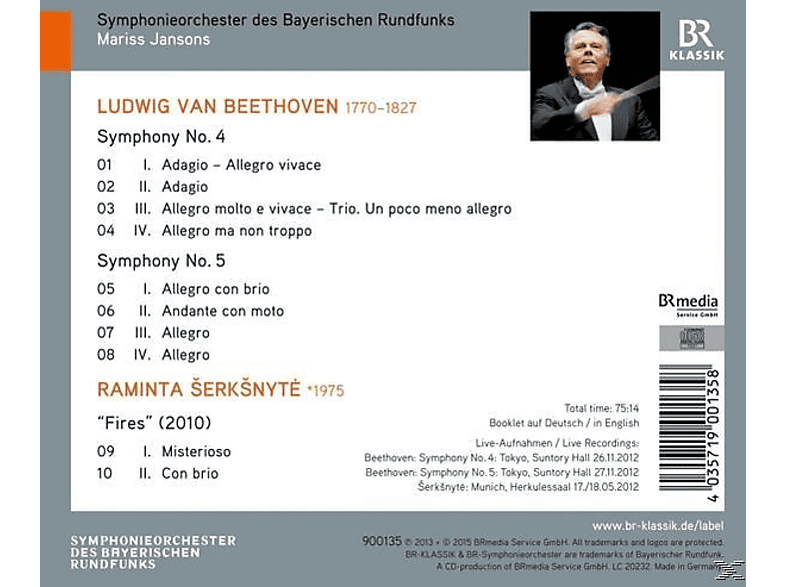 Thumbnail - Symphonieorchester Des Bayerischen Rundfunks - Sinfonie 4 & 5 (CD)