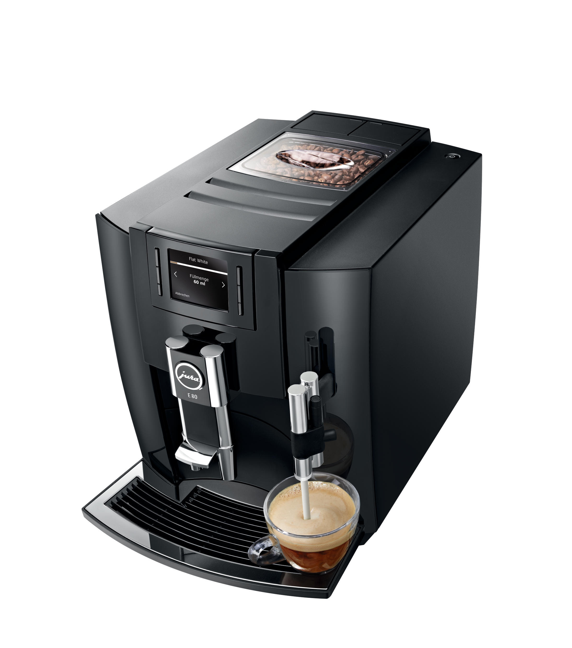 JURA E80  Kaffeevollautomat Piano Black