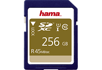 HAMA microSDXC Class 10 UHS-I 128GB+AD - Speicherkarte  (256 GB, 45, Schwarz)