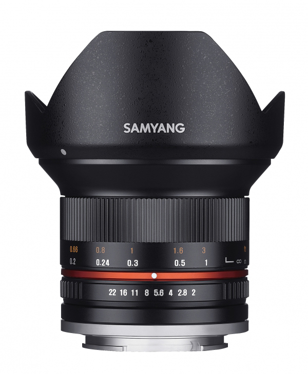 SAMYANG MF 12mm F2.0 APS-C - 12 mm f/2 (Objektiv für Micro-Four-Thirds, Schwarz)