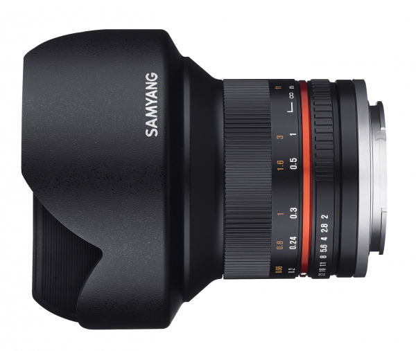 SAMYANG MF 12mm F2.0 APS-C - 12 mm f/2 (Objektiv für Micro-Four-Thirds, Schwarz)