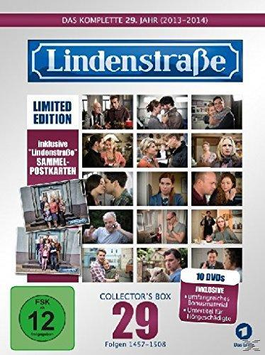 DVD-Cover für die Serie Lindenstraße. Enthält Fotos, Text und Logos.
