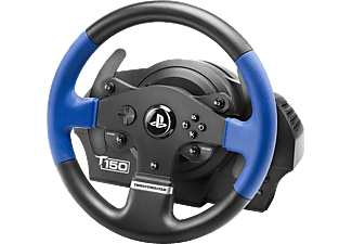 THRUSTMASTER T150 RS (inkl. 2-Pedalset, PS4 / PS3 / PC) Kompatibel mit PS5-Spielen, Lenkrad, Schwarz/Blau