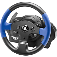 THRUSTMASTER T150 RS (inkl. 2-Pedalset, PS4 / PS3 / PC) , Lenkrad, Schwarz/Blau