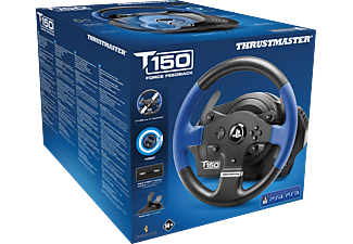 THRUSTMASTER T150 RS (inkl. 2-Pedalset, PS4 / PS3 / PC), Lenkrad, Schwarz/Blau