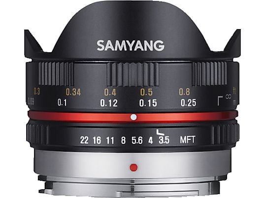 SAMYANG 7.5MM/F3.5 FISH-EYE M4/3 BLACK - Objectif à focale fixe()