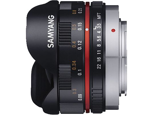 SAMYANG 7.5MM/F3.5 FISH-EYE M4/3 BLACK - Objectif à focale fixe()