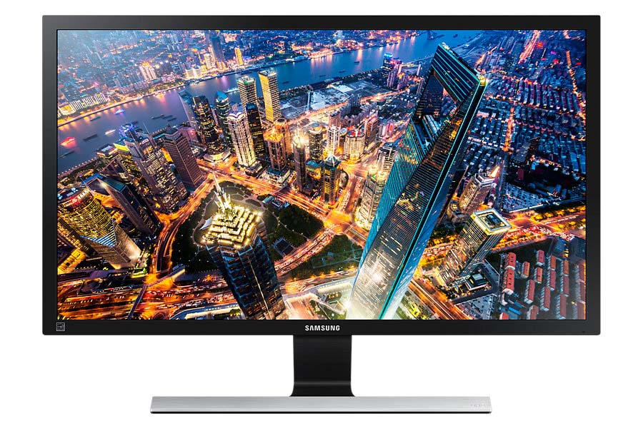SAMSUNG Monitor LU28E590DS 28 Zoll, UHD 4K 28 Zoll UHD Monitor, UHD 4K, 1 ms Reaktionszeit, 370 cd/m², Schwarz