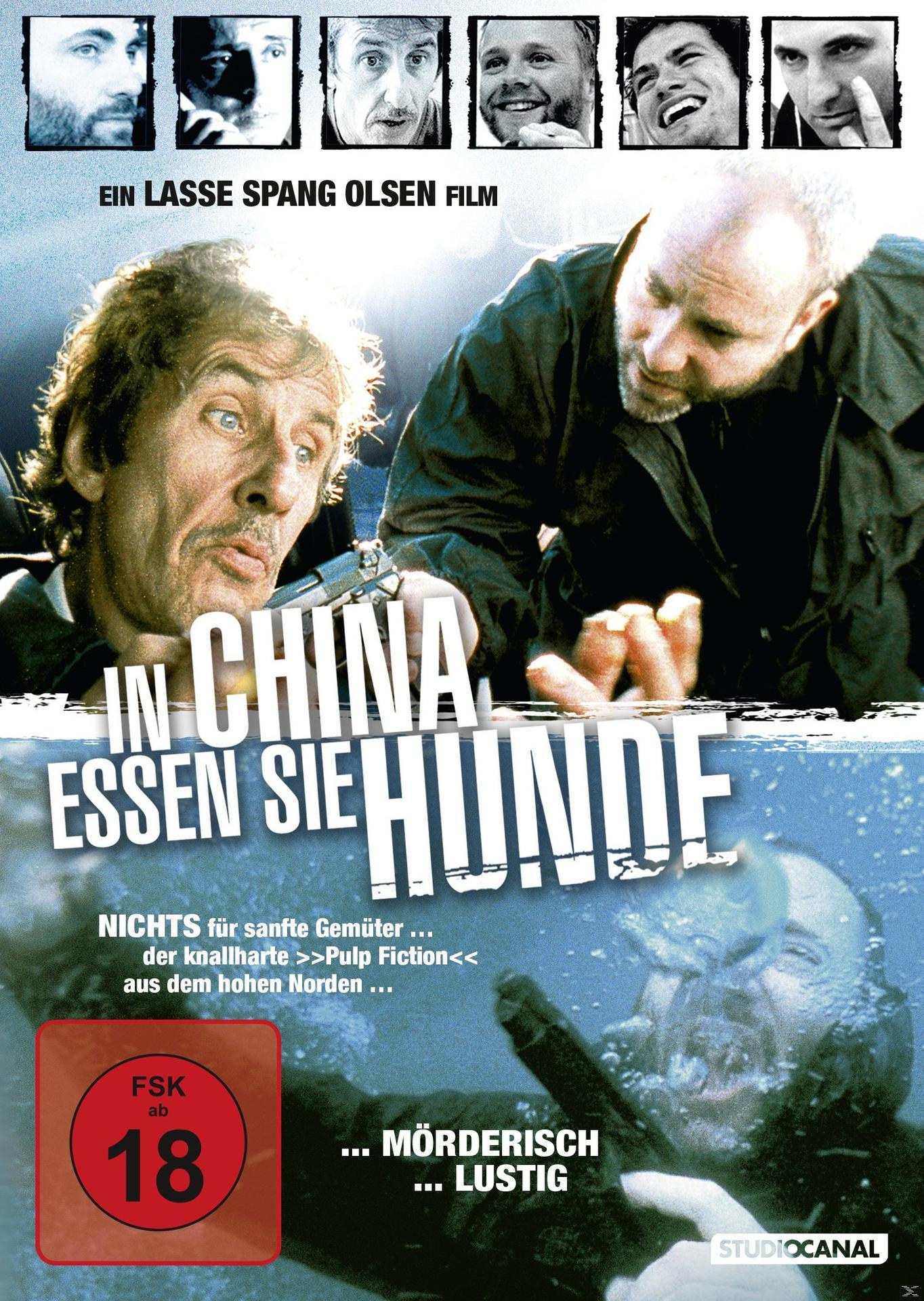 Filmposter: In China essen sie Hunde, mit Bildern von Schauspielern und dem Filmtitel.