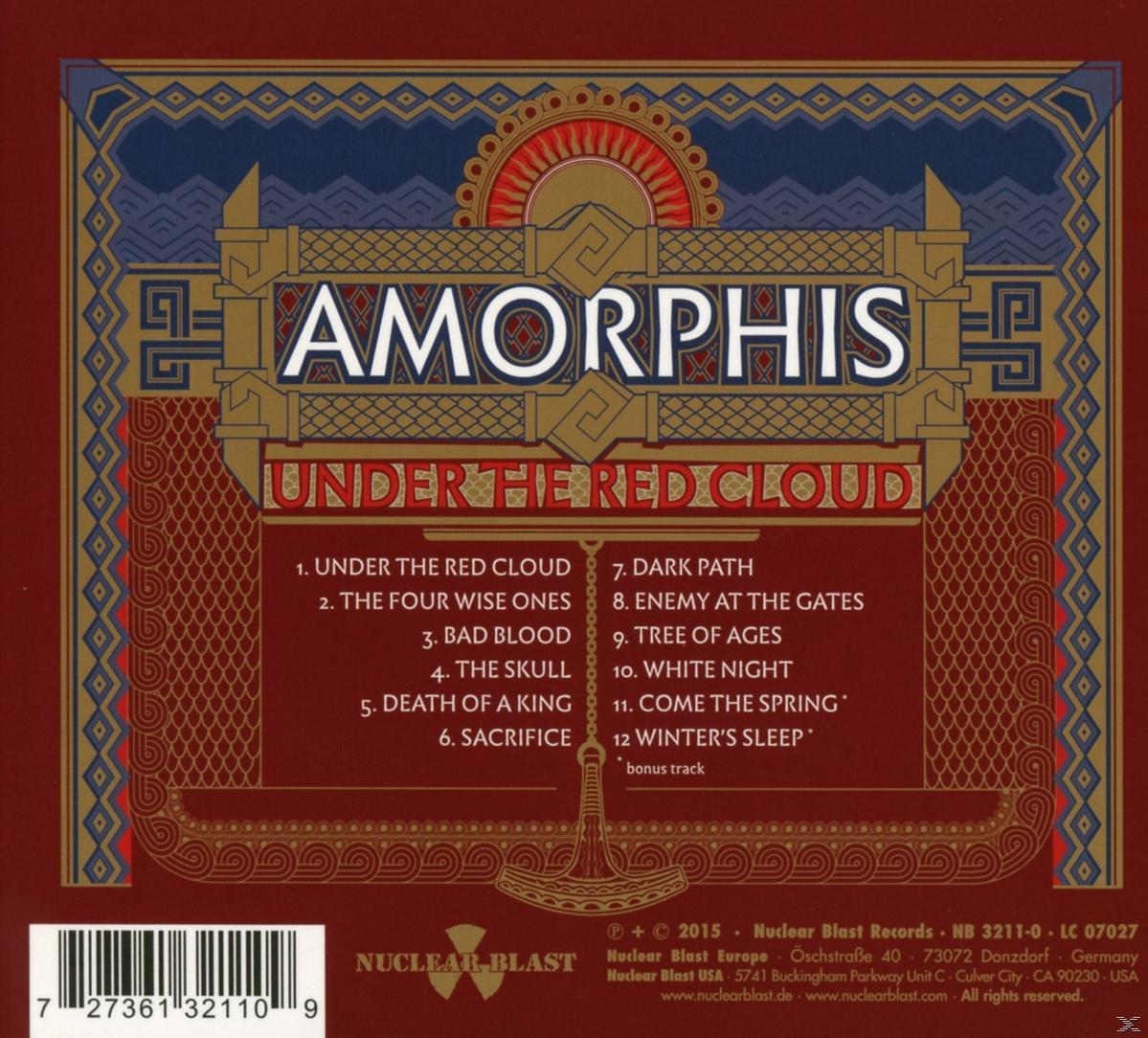 CD-hoes met tracklist. Donkere achtergrond, goud- en rood design, albuminfo.