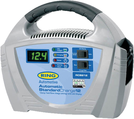 RING Akkutöltő 12 V A max 180 Ah, automata, polaritás védelem, állapot jelző LED-ek