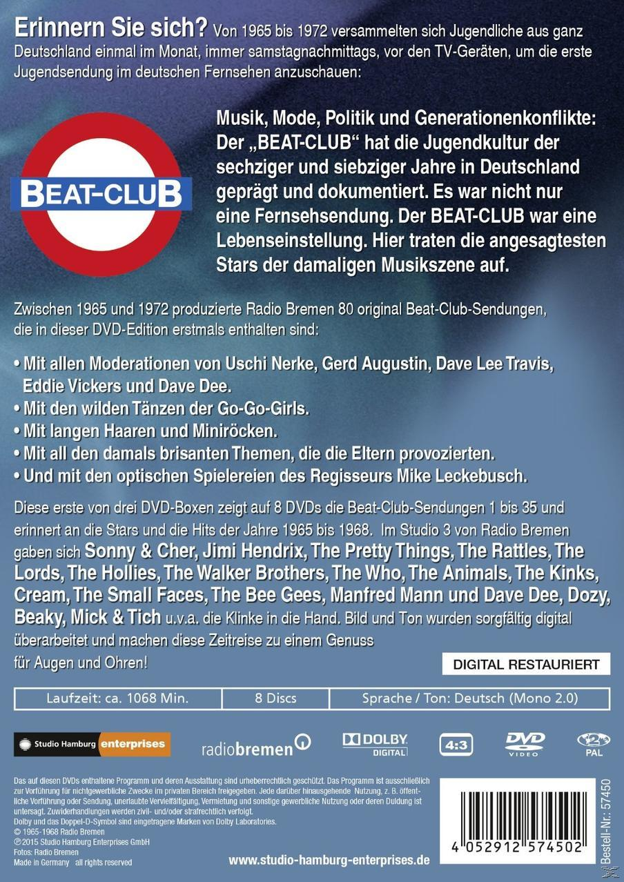 DVD-Cover mit dem Titel „Beat-Club“ und einem Schwarz-Weiß-Bild einer Band.