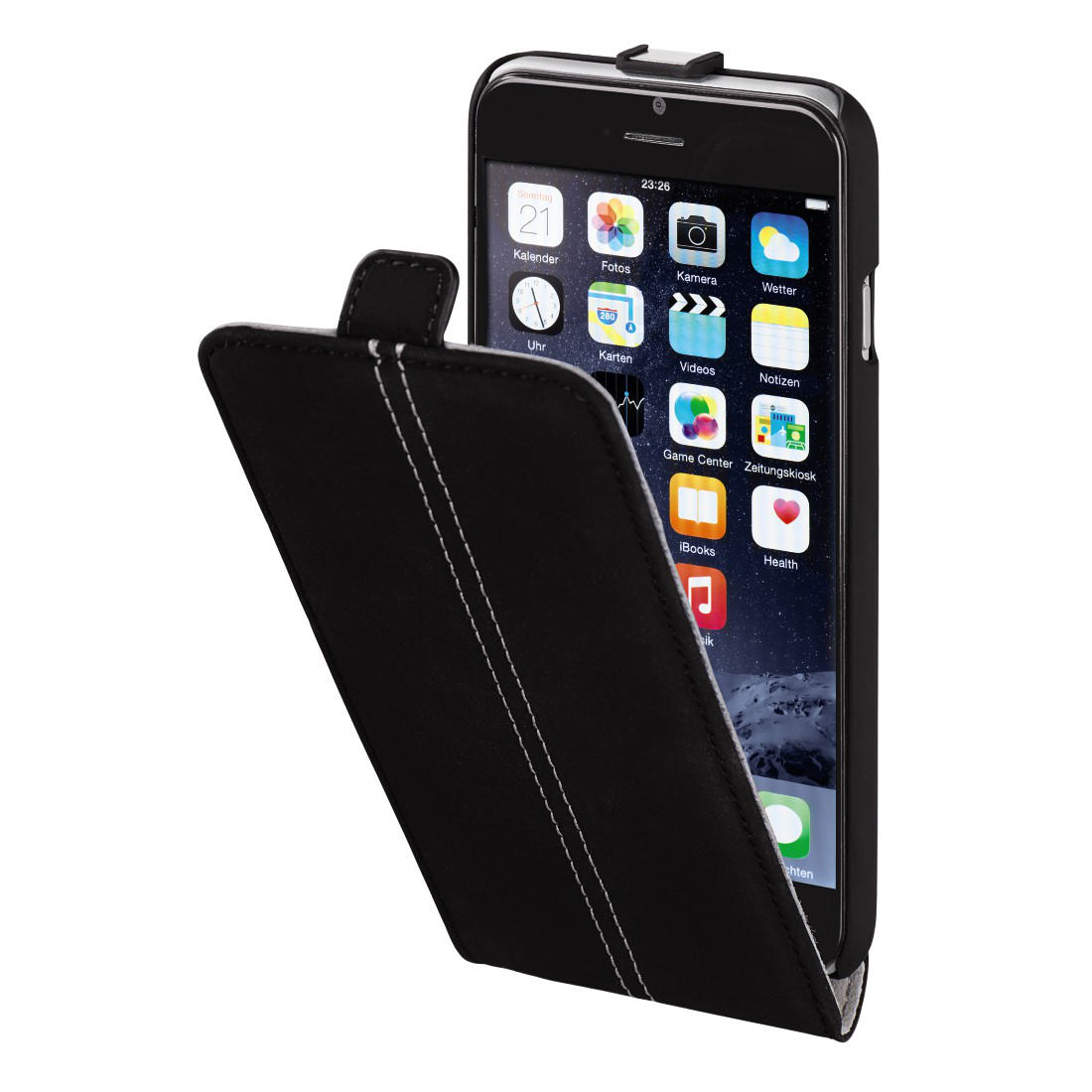HAMA MM iPhone 6 Nubuck Flap Case Koruyucu Kılıf Siyah