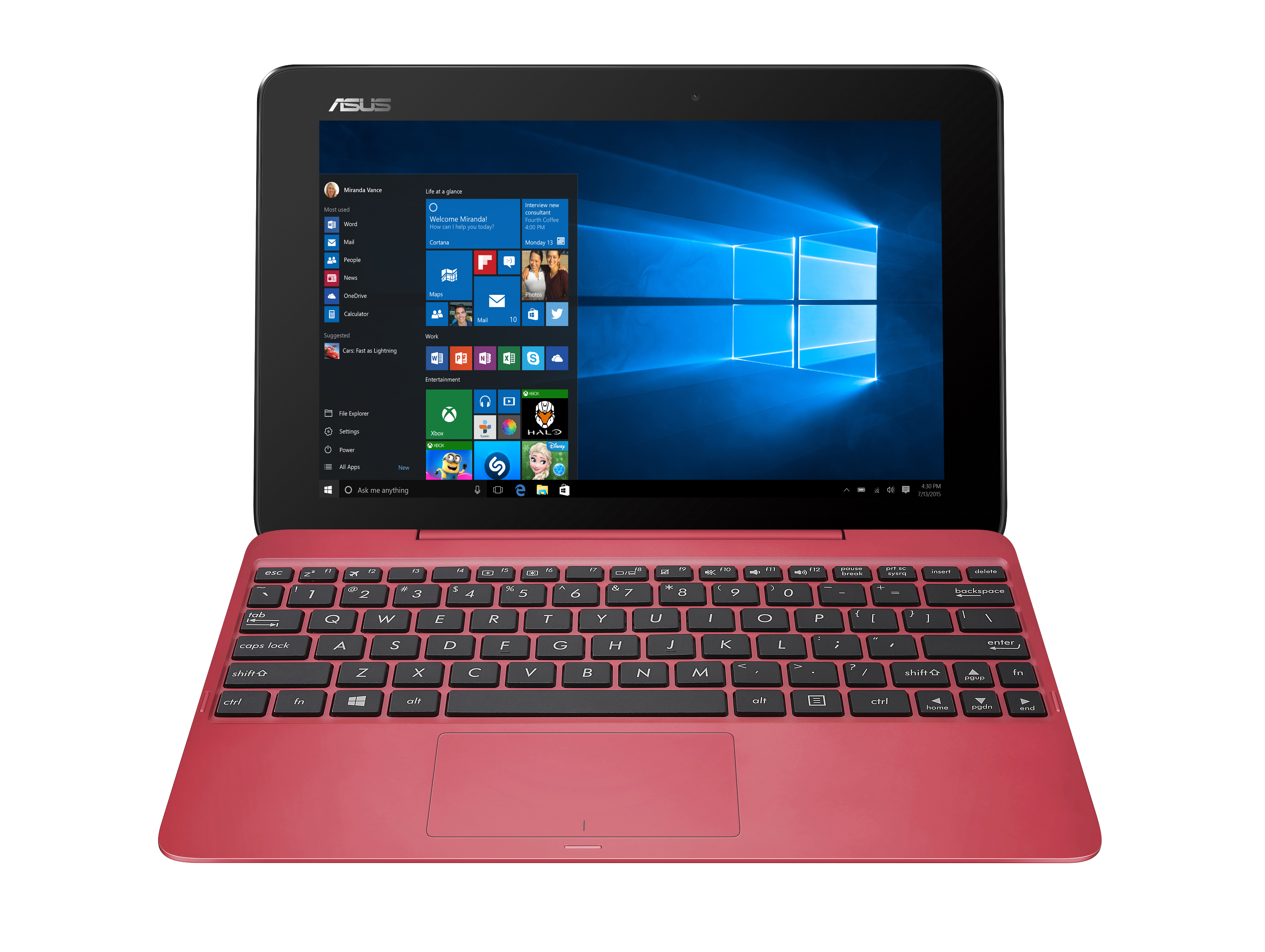 ASUS Transformer Book T100HA-FU005T - 10,1 Zoll - Intel® Atom® x5-Z8500 - 2 GB - 32 GB - Intel® HD Graphics - Windows 10 (64 Bit)