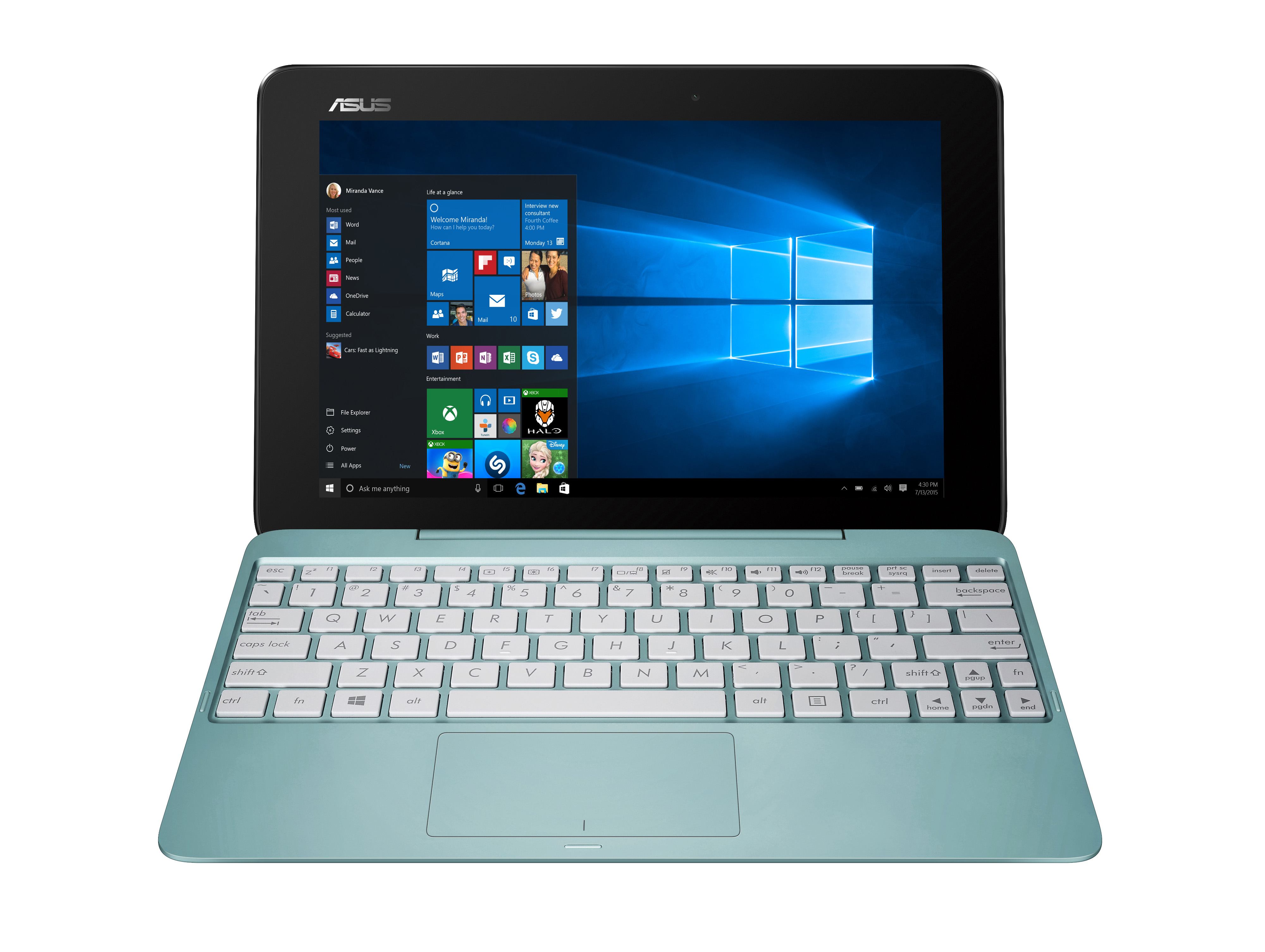 ASUS Transformer Book T100HA-FU008T - 10,1 Zoll - Intel® Atom® x5-Z8500 - 2 GB - 32 GB - Intel® HD Graphics - Windows 10 (64 Bit)