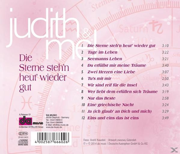 Albumcover mit Titelliste und Künstlernamen. Rosa Hintergrund mit astrologischen Zeichen.