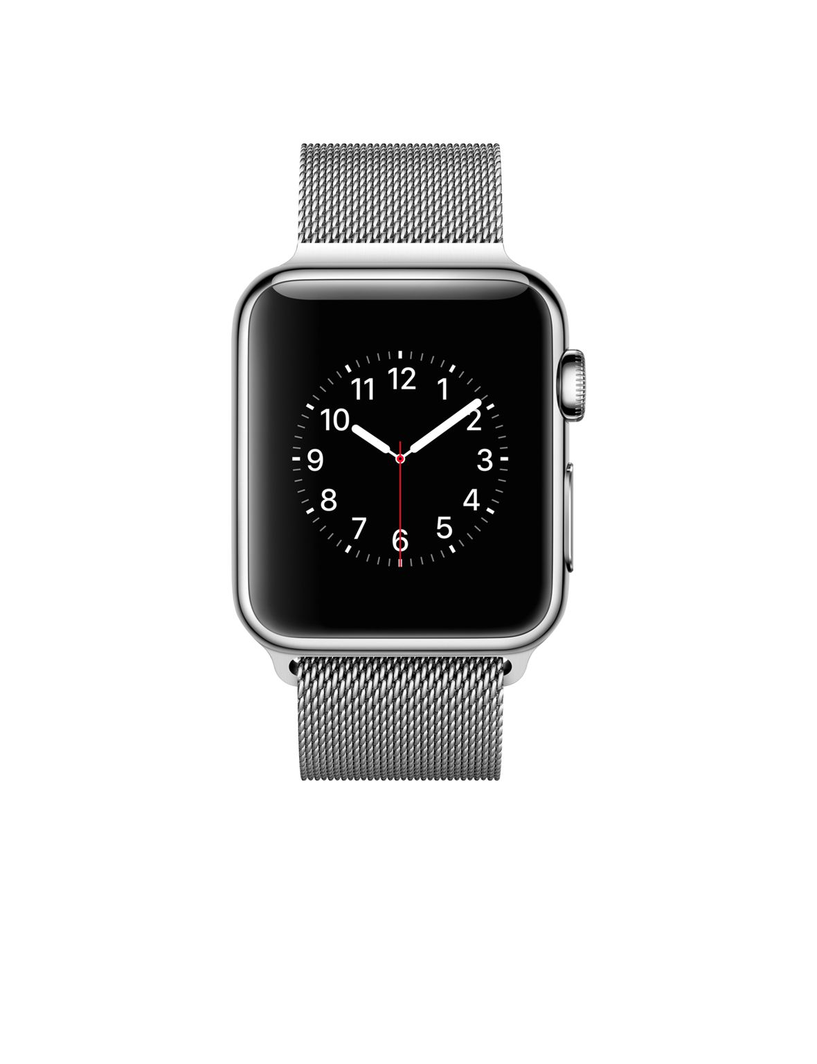 APPLE Watch 38 mm Edelstahlgehäuse mit Milanaise-Armband (MJ322FD/A) Smart Watch Edelstahl, Silber