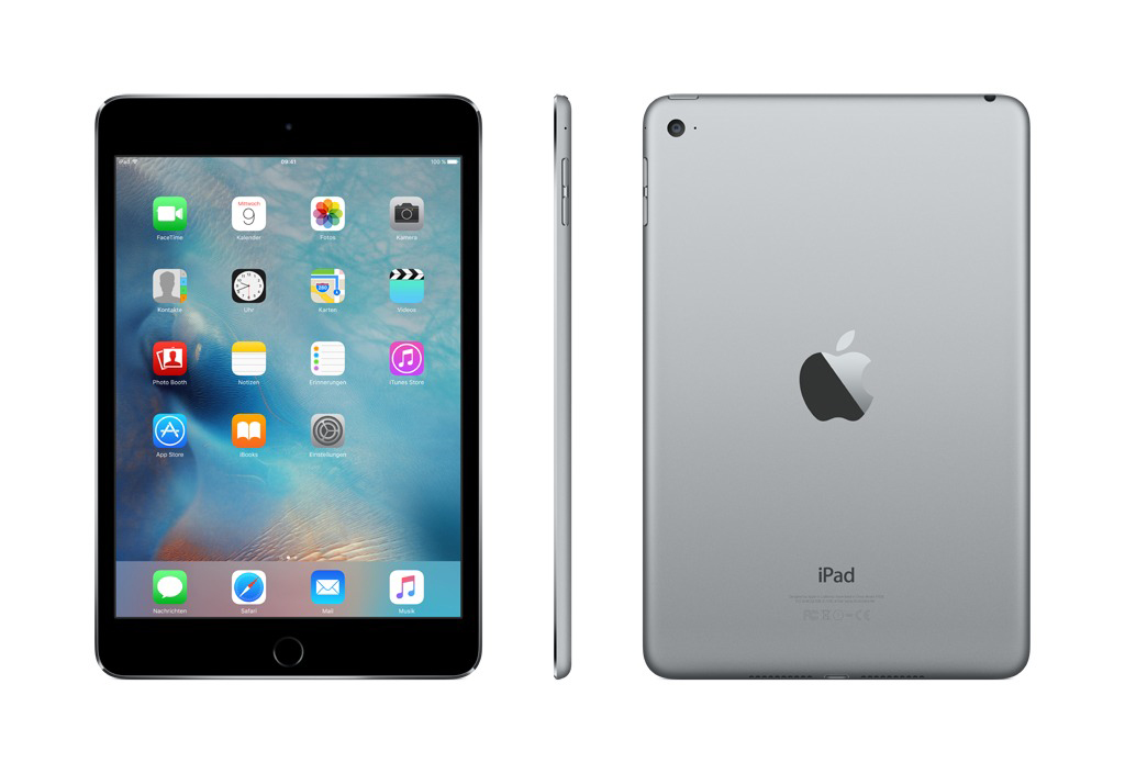 APPLE iPad mini 4 Wi‑Fi + Cellular 128 GB Space Grau (MK762FD/A)