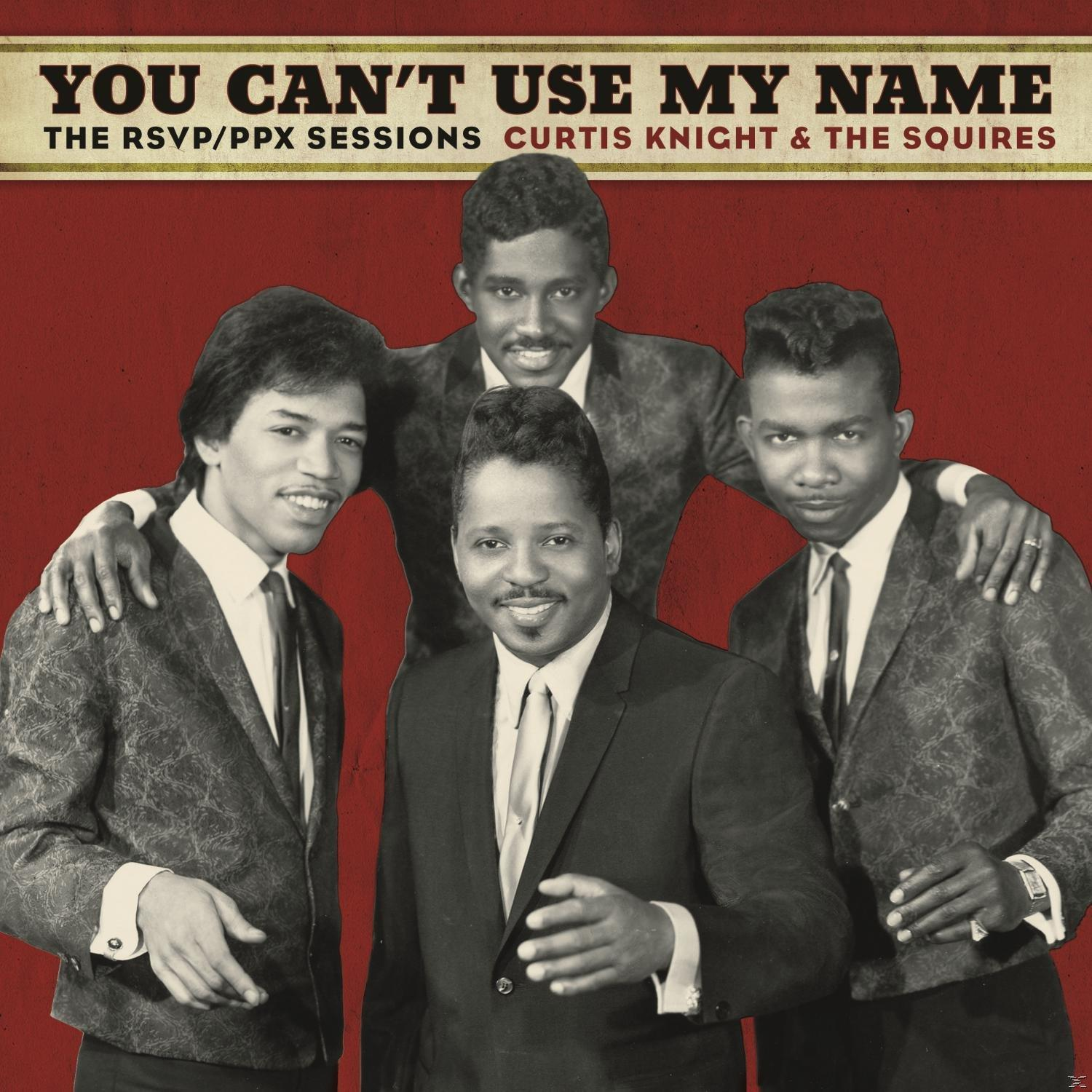Album borító, négy férfival öltönyben és nyakkendőben. A szöveg azt mondja: 'YOU CAN'T USE MY NAME'.